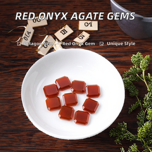 Ensemble de bijoux en agate rouge et agate naturelle de haute qualité, coupe octogonale, idéal pour la conception de bagues et de pendentifs, offre spéciale en cours - Product Image 4