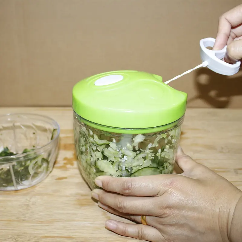 Chrt all'ingrosso Mini manuale alimentato a mano carne di verdure aglio cucina 5 lame magia tirare cibo tritatutto con frullatore