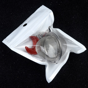 Infuseur à thé en forme de lune en acier inoxydable 304 avec cristal d'agate naturelle et maille fine pour thé en vrac, soupes et cuisson en marmite, vente en gros - Product Image 4