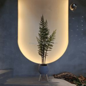 Plante artificielle de fougère verte en pot en plastique de haute qualité, arbre de fougère artificiel pour la décoration intérieure, plantes artificielles - Product Image 1