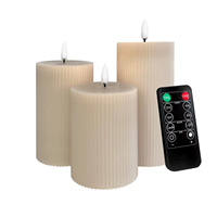 Ensemble de bougies à LED sans flamme rechargeables par USB avec télécommande Lampe de décoration de Noël avec gradateur de minuterie pour les mariages