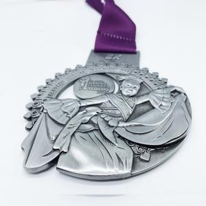 เหรียญรางวัลกีฬาโลหะสีทองขายดี พร้อมริบบิ้น ลายเสือ - Product Image 5