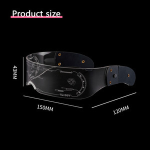 Colored Rectangle <strong>Party</strong> <strong>Glasses</strong> Blinking Light up Led Sunglasses Wireless Plastic Glowing Neon Led <strong>Glasses</strong> for <strong>Party</strong> - Product Image 4