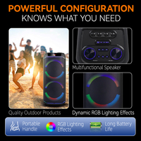 Altavoz Karaoke RGB Multifuncional SING-E CQS-6617 con Micrófono Inalámbrico y Control Remoto para Cine en Casa y Fiestas