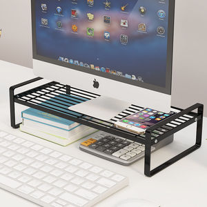 2-Tier Metal Computer <strong>Desk</strong> Organizer with Monitor Riser and Pen Holder Drawer Workspace Storage Accessories - Product Image 2