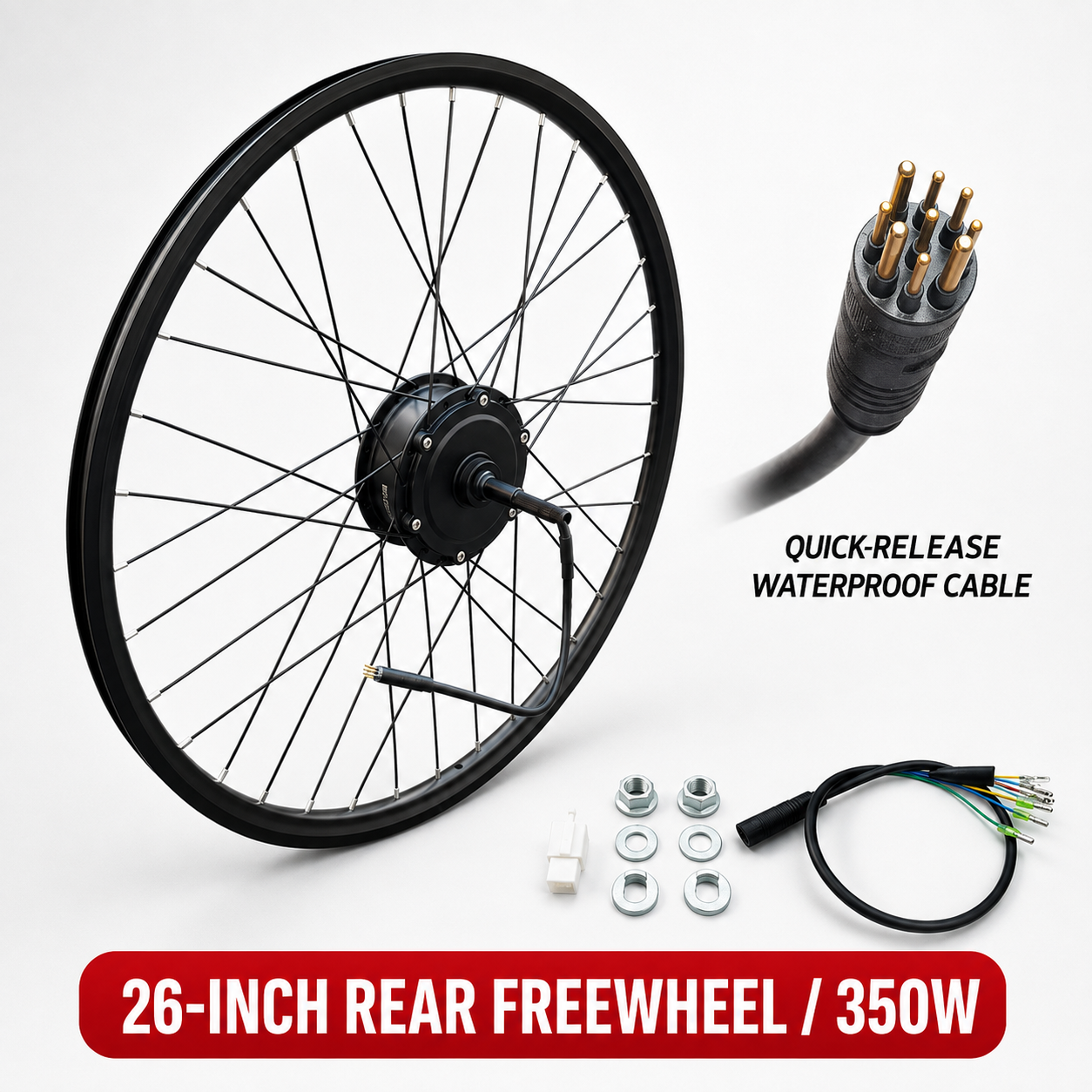 Rotatif à propulsion arrière, 26 pouces, 350W