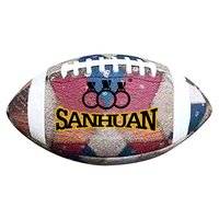 Ballons de football américain personnalisés, production de haute qualité, taille, couleur et logo sur mesure pour les équipes universitaires et scolaires, vente en gros
