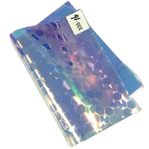 New design blue color transparent TPU embossing plastic film 0.5mm for shoes handbags