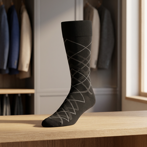<b>Men's</b> Diagonal Plaid Dress Socks | Perry Ellis Portfolio - Product Image 2