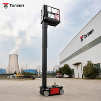 Plateforme de travail mobile certifiée CE, élévateur à mât vertical électrique autopropulsé, 227 kg, 6,8 m, pour les entreprises de location d'équipements