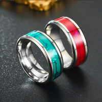 Bracelet en acier inoxydable Lumineux Cœur Battant avec finition phosphorescente colorée pour la promesse de couple ou comme bijou de mode nocturne