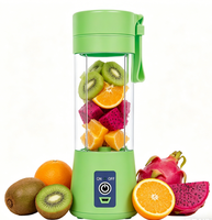 Nuevo Modelo de Vaso Mezclador Portátil Tipo-C de 380 ml, Libre de BPA, de Acero Inoxidable, con Logotipo Personalizado, Exprimidor de Frutas para el Hogar, Viajes y Actividades al Aire Libre