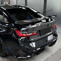BENSNEES personnalisé noir brillant en Fiber de carbone sec aileron de coffre arrière aile de botte pour BMW M3 G80 M4 G82 queue de becquet d'aile en carbone