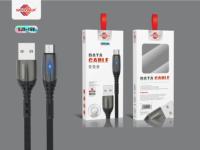 Câble de données USB à charge rapide 3A avec gaine en nylon et PVC pour téléphone portable, batterie externe et montre connectée - Offre Spéciale