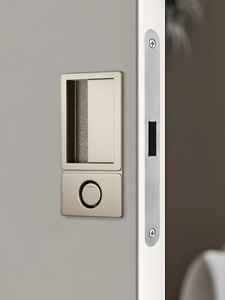 Serratura Magnetica Piatta Minimalista Nera da Incasso per Camere da Letto, Maniglia Silenziosa per Porte Interne in Legno - Product Image 6