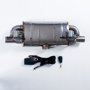 Valve d'échappement, silencieux universel, de type T, une en deux sorties pour voiture de sport, fort, livraison gratuite, SS304 - Product Image 3