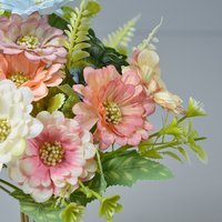 Flores artificiales, venta al por mayor, precio al por mayor, rama pequeña de seda, tallo corto, pastel de hibisco, decoración de boda, flores de imitación