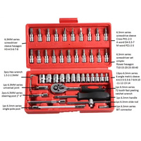 Evian Tools Kit d'outils de tournevis multi-usages à commande manuelle de 46 pièces mallette d'outils de réparation automobile professionnelle de précision