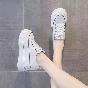 2026 New Summer Thick-soled <b>Height</b> <b>Increasing</b> Anti-slip White <b>Shoes</b> Versatile Soft-soled Casual Single <b>Shoes</b> Sneakers for Women - Product Image 6
