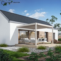 Pergola Bioclimatique Extérieure en Alliage d'Aluminium à Lames Orientables Manuellement, 100% Étanche, Écologique, Anti-Pourriture et Revêtement Poudré