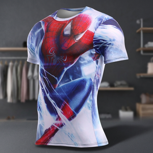 เสื้อผ้ากีฬาผู้ชายคุณภาพสูง ผ้าสปริงใหม่ ขายส่ง ออกกำลังกาย ฟิตเนส แห้งเร็ว พิมพ์ลายตามสั่ง ผ้าฝ้ายผสมสแปนเด็กซ์ 100% ทรงปกติ - Product Image 2