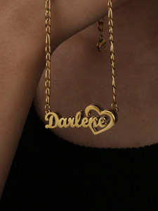 Collar con Colgante <span class=keywords><strong>de</strong></span> Acero Inoxidable Personalizado con Nombre, Collares con Colgante <span class=keywords><strong>de</strong></span> Estilo Múltiple para Regalo <span class=keywords><strong>de</strong></span> <span class=keywords><strong>Aniversario</strong></span> o Cumpleaños - Product Image 5