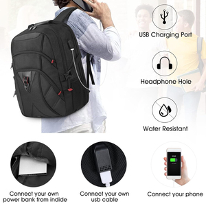 Sac à dos pour <span class=keywords><strong>ordinateur</strong></span> portable avec port de charge USB, <span class=keywords><strong>17</strong></span> <span class=keywords><strong>pouces</strong></span>, compatible TSA, imperméable, sac de travail pour <span class=keywords><strong>ordinateur</strong></span>, sac d'affaires personnalisé pour hommes et femmes - Product Image 6