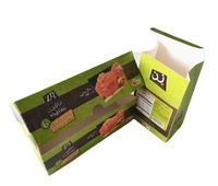 Boîte en carton gaufrée à rabat imprimée sur mesure, écologique et brillante, pour l'emballage alimentaire des muffins, vente en gros 2026