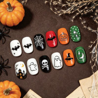 Nouveau Gel à Ongles Style Halloween 2026 Non Toxique, Polissage UV LED, Kit de Manucure Artistique Fait Main