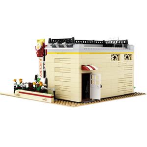 Blocs de construction personnalisables en usine OEM, décoration de bureau, jouets d'assemblage DIY, modèle de magasin de jus de fruits, jouet pour enfants - Product Image 3