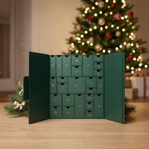 Calendario de Adviento de Belleza Personalizado de 24 Días, Cajas Rígidas para Cuidado de la Piel y Maquillaje, Cartón Ecológico Impreso con UV, Cajón de Regalo Navideño - Product Image 1