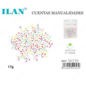 Perline Ilan Multicolore a Forma di Stella 4x7mm per Lavori Artigianali 17g - Product Image 3