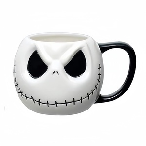 Tazze in Porcellana all'Ingrosso, Santa <span class=keywords><strong>Jack</strong></span> <span class=keywords><strong>Skellington</strong></span> Nightmare Before Christmas, Tazze da Caffè 3D in Ceramica, Personalizzabili con Colore e Logo - Product Image 1