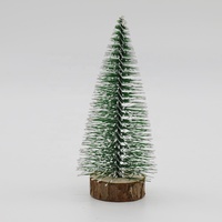 Mini Sapin de Noël en PVC pour Table Fenêtre, Blanc Vert, 10 CM, Décorations de Noël