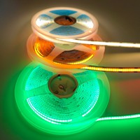 Bande LED COB 3mm 5mm 8mm DC12V 320/400/480leds/m 5M Cri95 Blanc Vert Doré Super Lumineuse Dimmable Flexible