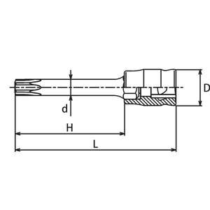 KOKEN - 3025Z-50-<b>T45</b> 3/8'' Z-series <b>Torx</b> <b>bit</b> socket - EAN 4991644037346 HAND SOCKETS 3/8" - Product Image 2