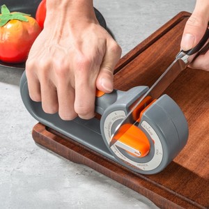 Aiguiseur de couteaux tout-en-un 6-en-1, réglable sur 6 niveaux, pour couteaux de chef, outil de cuisine essentiel pour la maison, en acier - Product Image 5