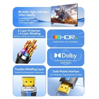 Cable HDMI 2.1 Mindpure 8K, 48 Gbps, Ultra Alta Velocidad, 8K 60 Hz, 4K 120 Hz, HDR Dinámico, EARC, para Consola de Juegos, Laptop, Proyector, HDTV