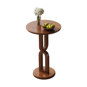 Modern Style Living Room Furniture Walnut Color Round Coffee <strong>Table</strong> Durable Eco-Friendly Solid Wood <strong>Side</strong> <strong>Table</strong> - Product Image 2