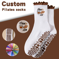 Calcetines de Yoga y Pilates Antideslizantes de Silicona y Algodón para Mujer, Blancos, Cortos, con Agarre, para Deportes