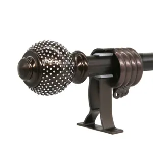 אלומיניום מפרץ חלון וילון מוט סוגר עתיק ברונזה תקרת הר חדרון חדר שינה וילונות מוט עבור בית חולים - Product Image 1