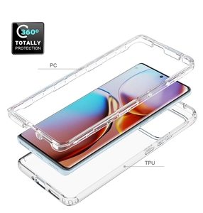 Coque de téléphone pour Motorola <span class=keywords><strong>Moto</strong></span> Edge Plus <span class=keywords><strong>2023</strong></span> personnalisée mode écologique Transparent Anti-chute antichoc TPU + PC coques de téléphone - Product Image 3