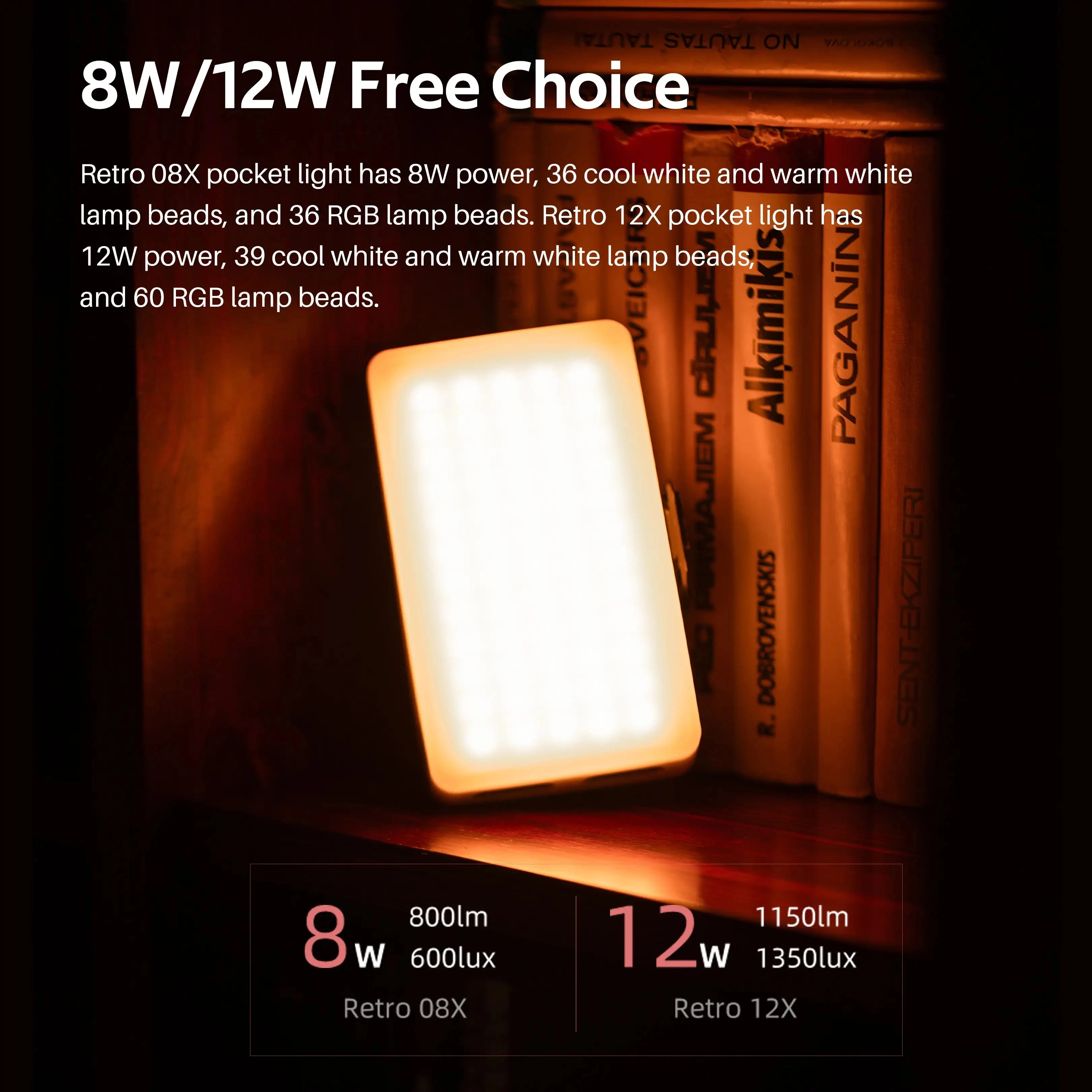 VILTROX Retro 08X RGB LED Video Light - APP Control, 2500K-8500K, 49 LEDs Photography Lamp 8 thumbnail image