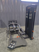 Machine 2-en-1 pour Squat et Soulevé de Terre, pour l'entraînement des fessiers et des ischio-jambiers, usage commercial, à charge par poulies avec doubles poignées