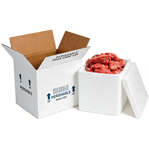 Boîte d'expédition isotherme en polystyrène, cartons réfrigérants en mousse blanche, emballage thermo-chiller en polystyrène pour la chaîne du froid des aliments surgelés - Product Image 3