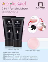Marque privée professionnelle UV/LED Soak Off 1kg 5kg Gel acrylique Poly Nail Kit Extension Builder Ensemble blanc longue durée