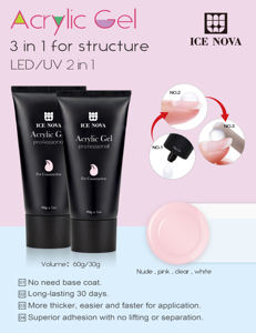 Marque privée professionnelle UV/LED Soak Off 1kg 5kg Gel acrylique Poly Nail <span class=keywords><strong>Kit</strong></span> <span class=keywords><strong>Extension</strong></span> Builder Ensemble blanc longue durée - Product Image 2