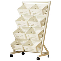 Vente chaude en plastique épices support de stockage Stable roulant cuisine chariot chariot fruits légumes panier étagère multi-usages organisateur