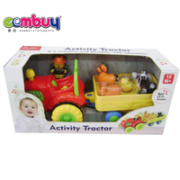 Tracteur à activités pour enfants, jouet électrique, voiture agricole, mignon, jeu de bébé, lumière musicale