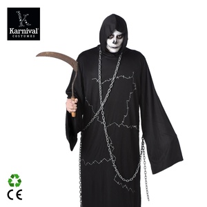 Costume da Reapere Fantasma <span class=keywords><strong>di</strong></span> Alta Qualità ODM, Tunica con Cappuccio per Uomo, Abito Nero per Halloween, Cosplay del XVIII Secolo, Ispirato a <span class=keywords><strong>Film</strong></span> e Serie TV - Product Image 3